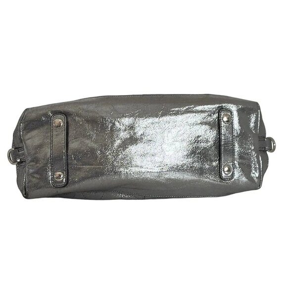 Auth COACH Ashley Perforated Leather Satchel F17130 Dark Silver Leather - - Picture 3 of 9